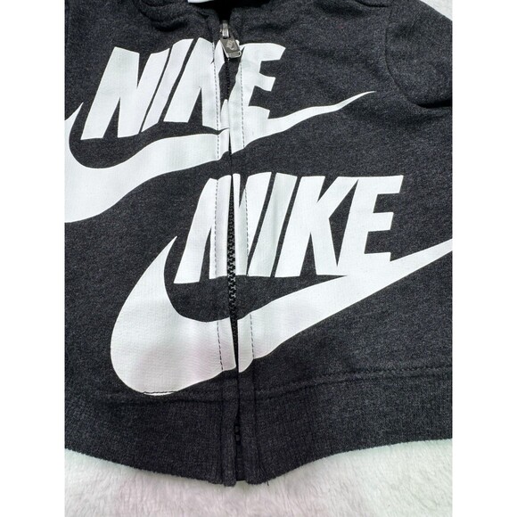 Nike‎ Jacket Baby Sz 3 Months Black Hood Full Zip Unisex 52-56 Cm EUC - Picture 3 of 11